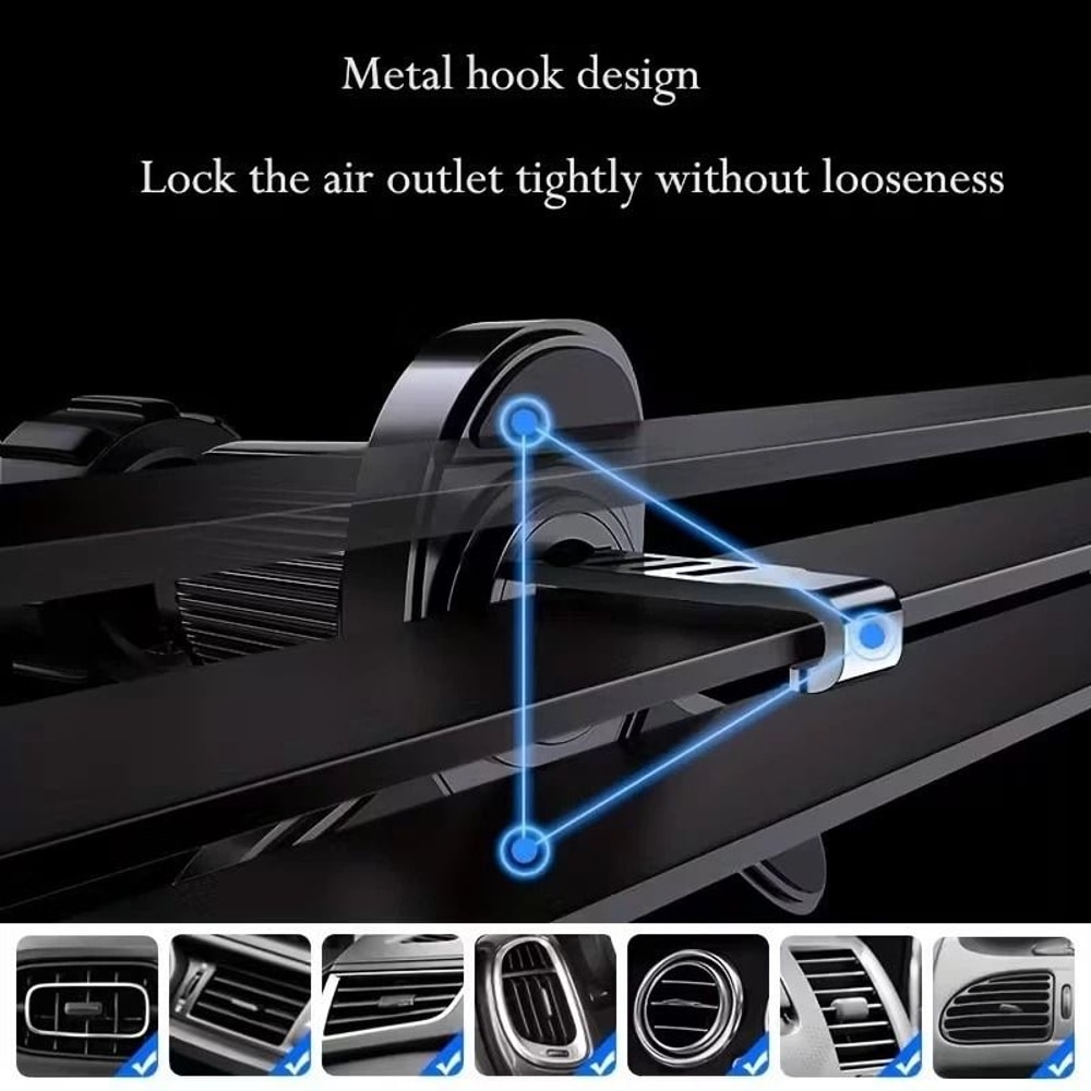 Dashboard Phone Holder Strong Magnetic Mag Safe Air Vent Car Mount Easy Setup For Any Vehicle 5