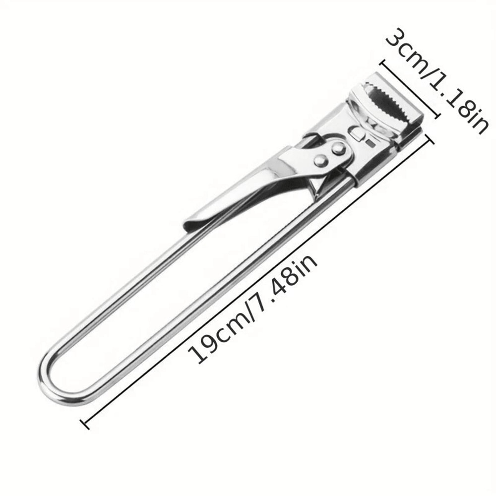 Stainless Steel Can Opener Adjustable Multifunctional Jar Lid Gripper Kitchen Tool For Effortless O 3