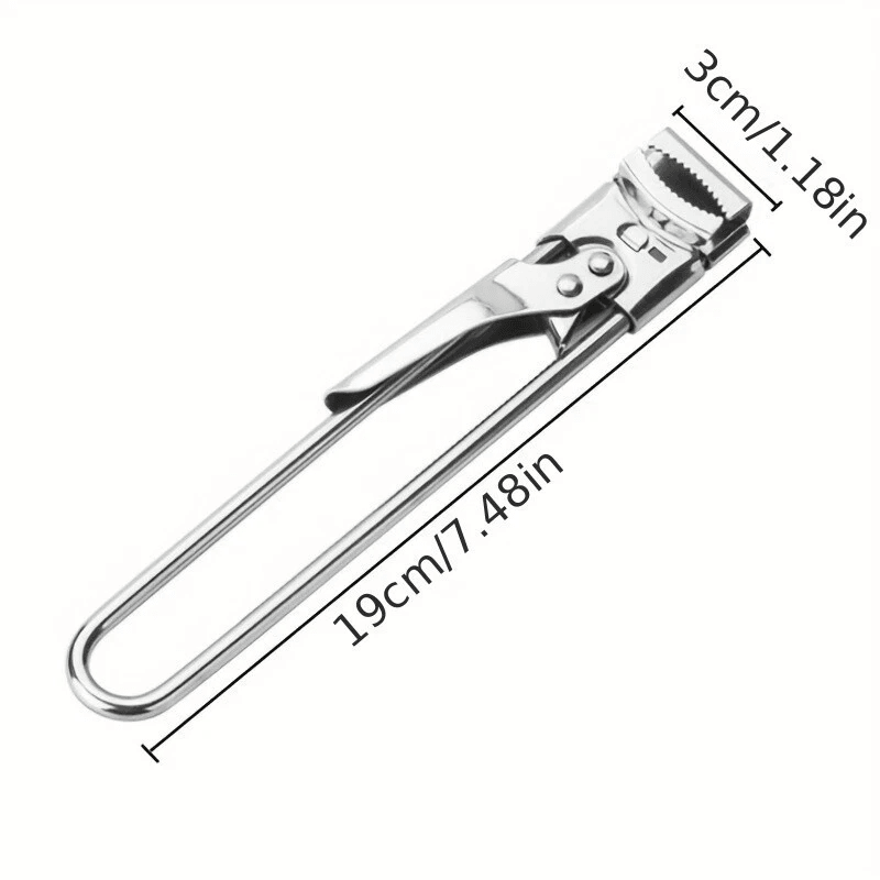 Stainless Steel Can Opener Adjustable Multifunctional Jar Lid Gripper Kitchen Tool For Effortless O 3