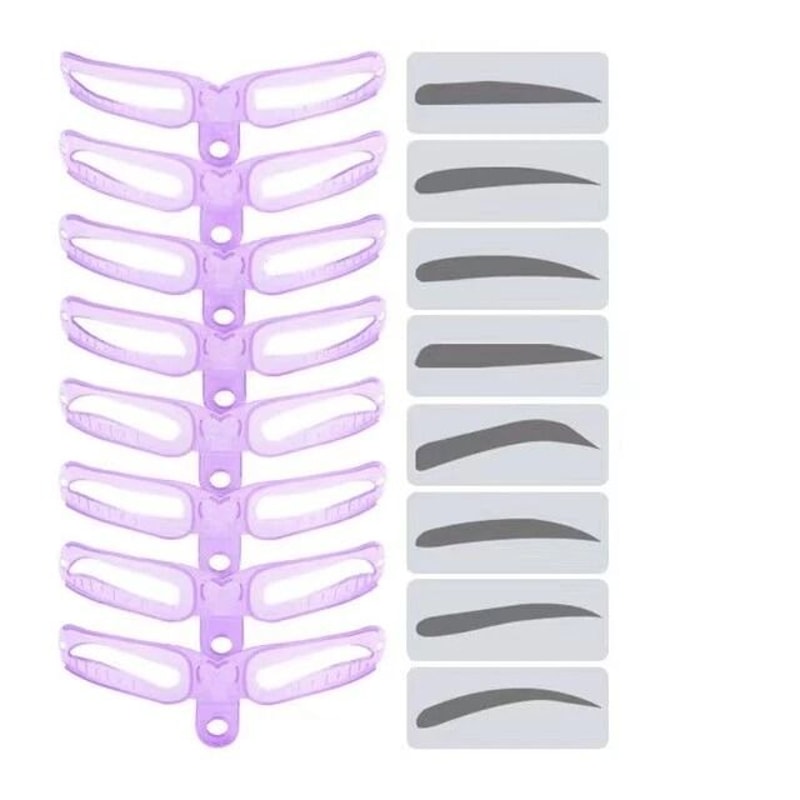 Reusable Eyebrow Shaping Stencils Grooming Shaper Tool 8 Styles Makeup Template 2
