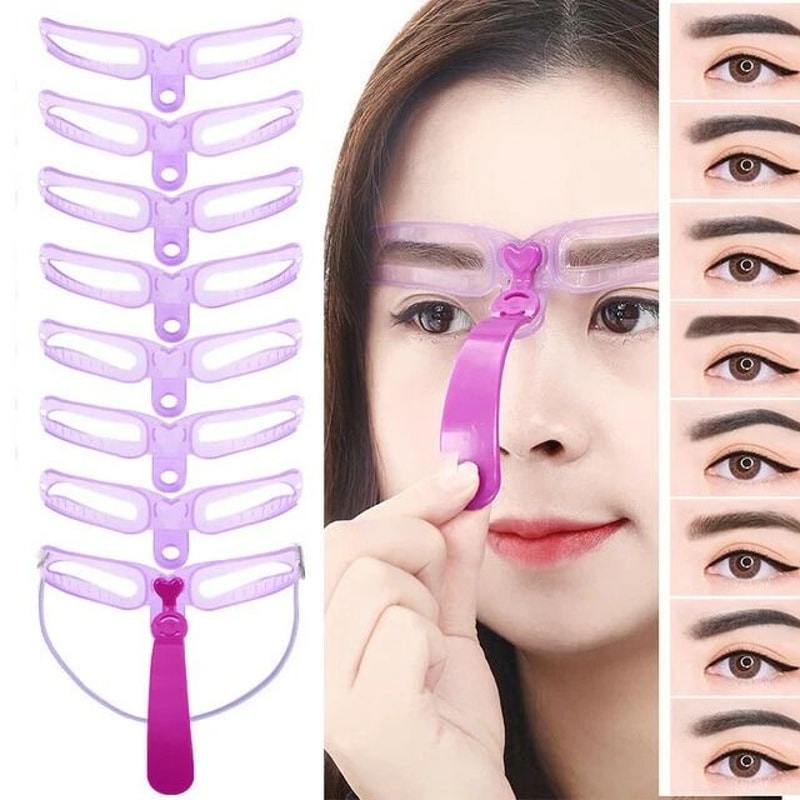 Reusable Eyebrow Shaping Stencils Grooming Shaper Tool 8 Styles Makeup Template 6
