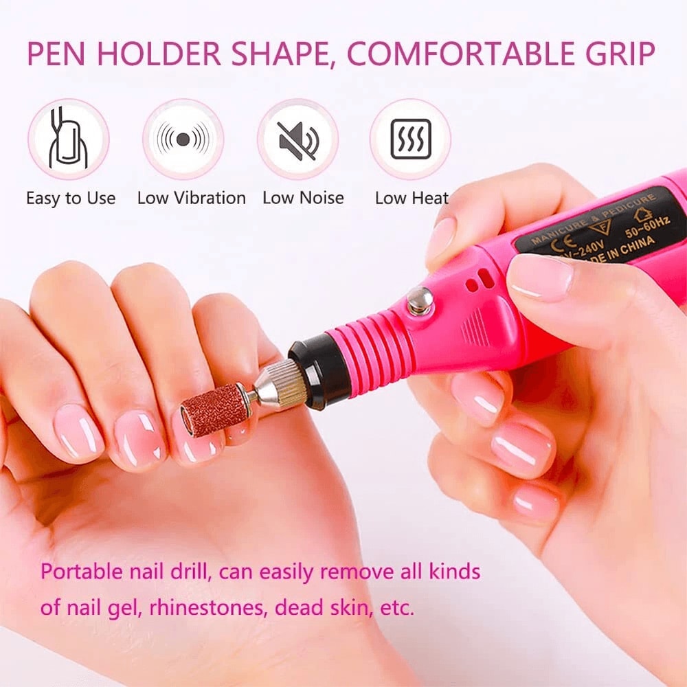 Portable Electric Nail Drill File Manicure Pedicure Kit Acrylic Art File Machine For Nails 1