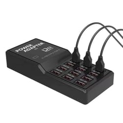multi port usb charging station hub, desktop organizer for cell phones