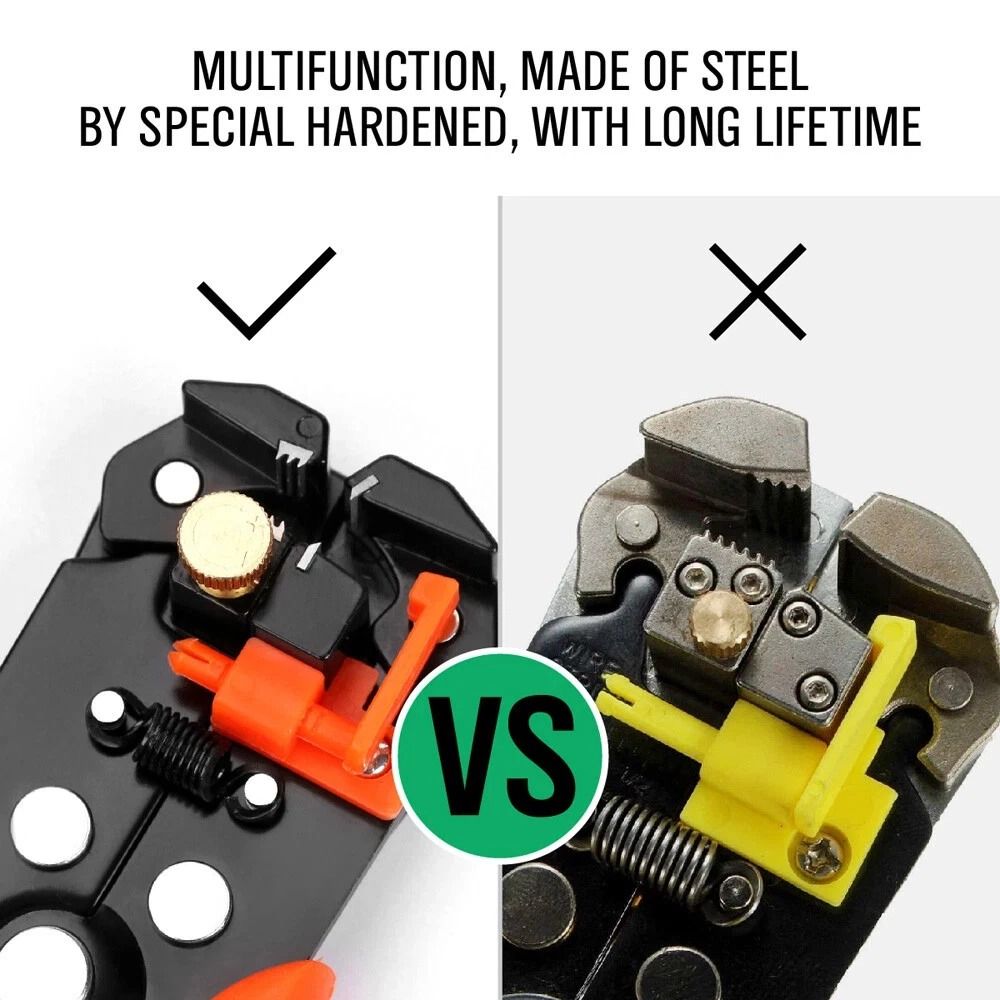 SelfAdjusting Wire Stripper Terminal Tool Crimper Cutter Pliers 6