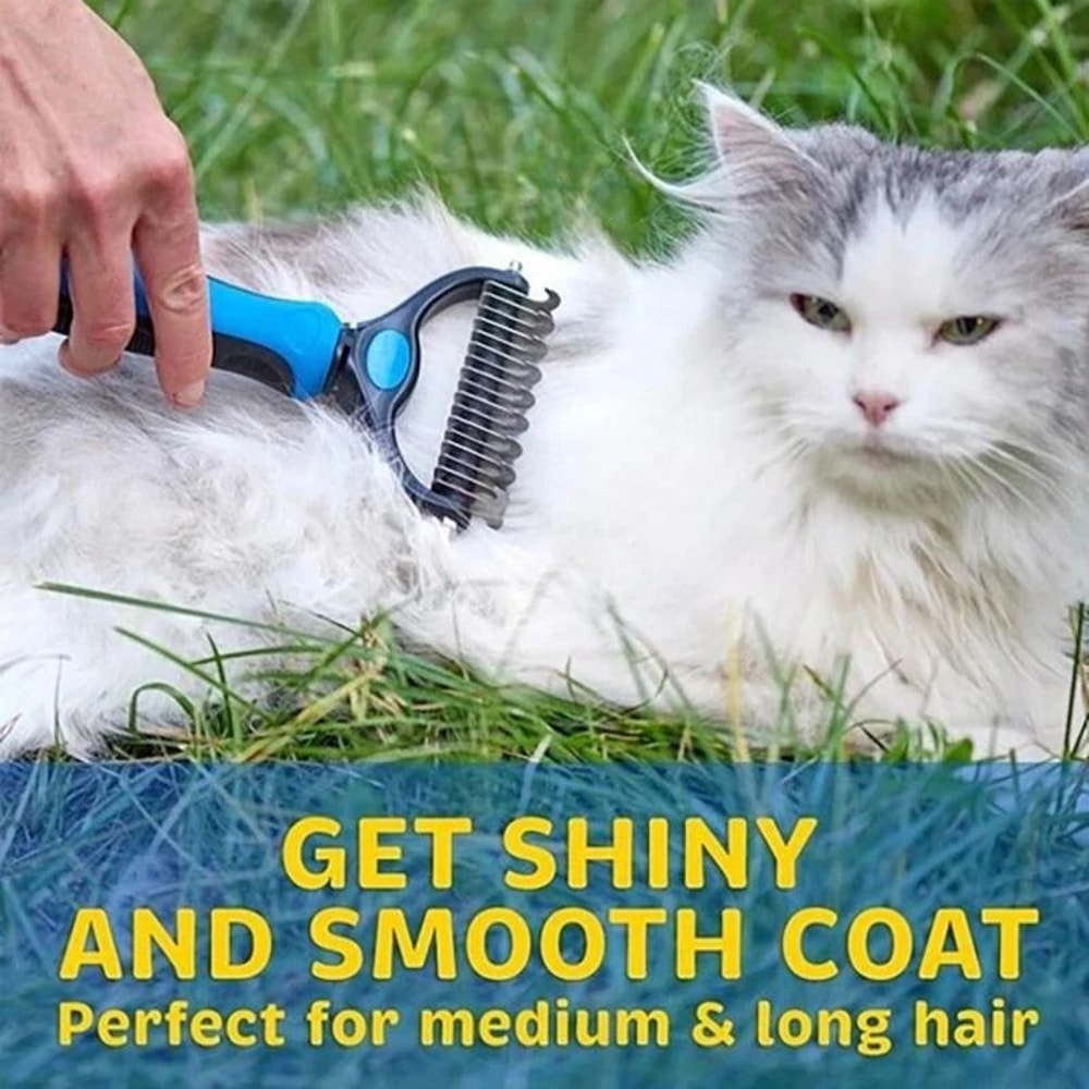 Pet Dog Cat Hair Remover Comb Needle Grooming Brush For Deshedding And Cleaning 2