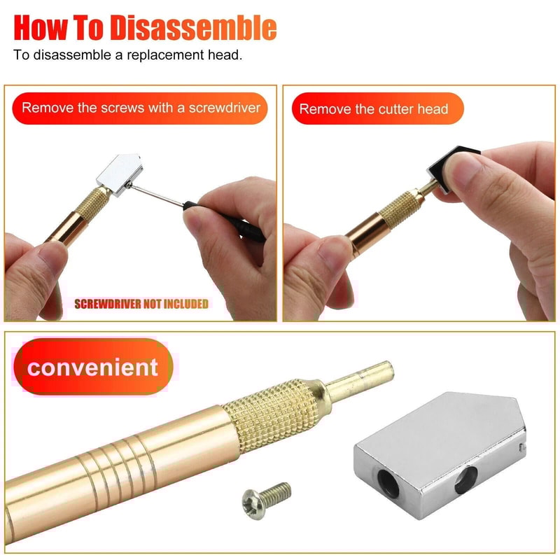 Metal Carbide Precision Glass Cutter AntiSkid Professional Cutting Tools 5