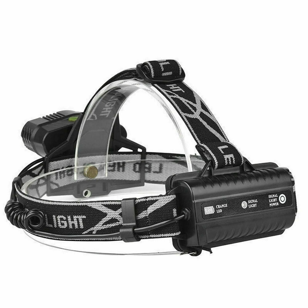 LED Zoom Headlamp USB Rechargeable Flashlight Super Bright Torch Lamp 6