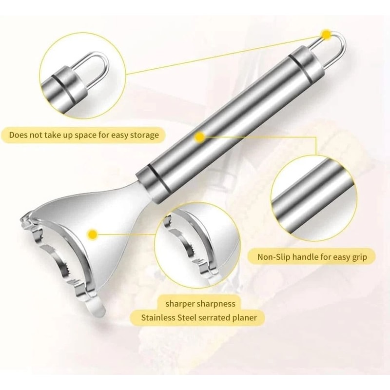 Corn Cob Stripper Stainless Steel Kitchen Cutter Remover Thresher Tool 9
