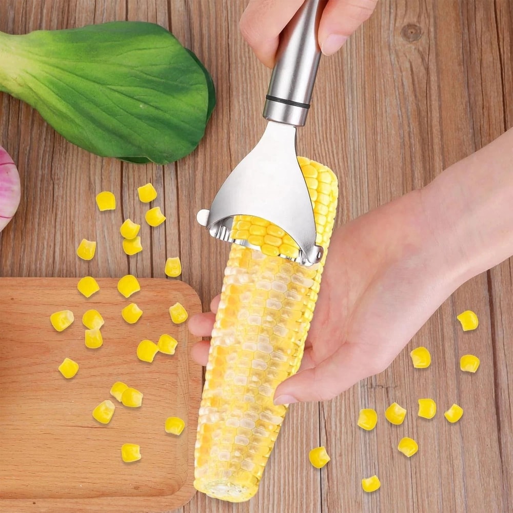Corn Cob Stripper Stainless Steel Kitchen Cutter Remover Thresher Tool 5