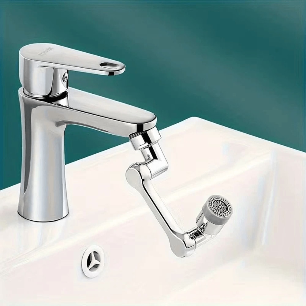 Universal Swivel Spray Faucet Extender Arm Extension Rotate Robotic Tap For Easy Reach 1