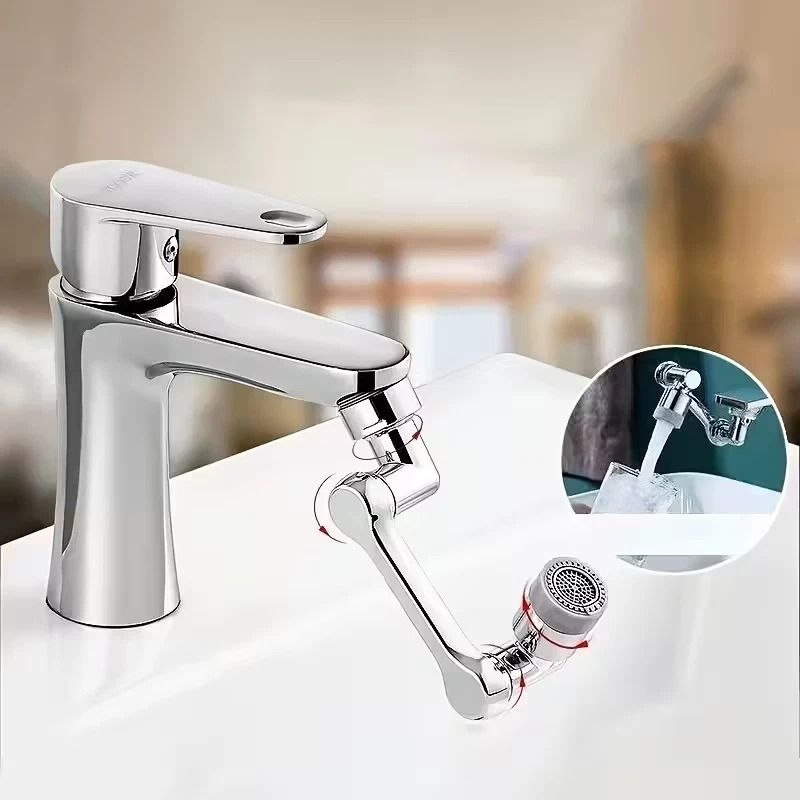 Universal Swivel Spray Faucet Extender Arm Extension Rotate Robotic Tap For Easy Reach 10