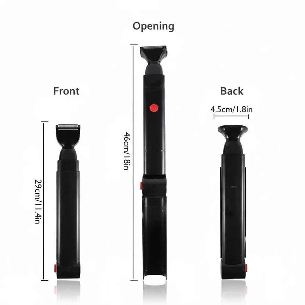 Electric Back Shaver For Men Long Handle Body Hair Removal Razor USB Recharge 11