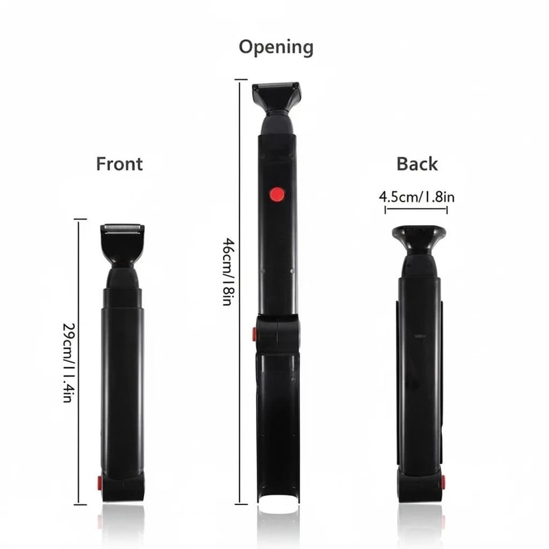 Electric Back Shaver For Men Long Handle Body Hair Removal Razor USB Recharge 11