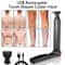 Electric Back Shaver For Men Long Handle Body Hair Removal Razor USB Recharge 12