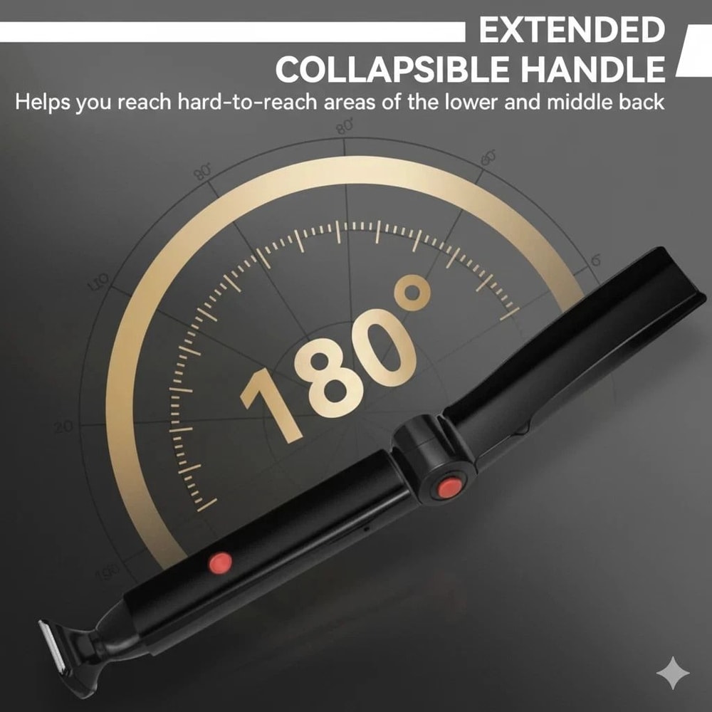 Electric Back Shaver For Men Long Handle Body Hair Removal Razor USB Recharge 13