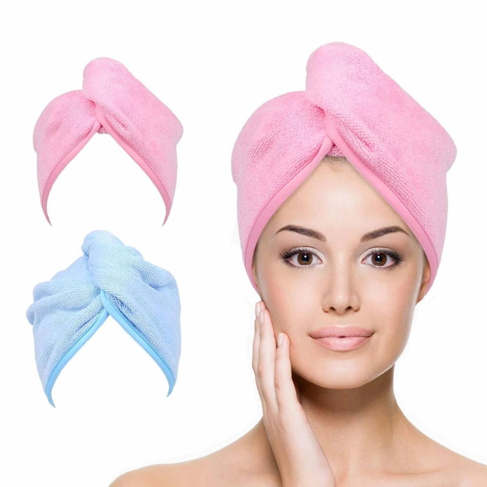 QuickDrying Towel Bath Hat Coral Fleece Shower Cap With Portable Elastic Band For Convenience 0