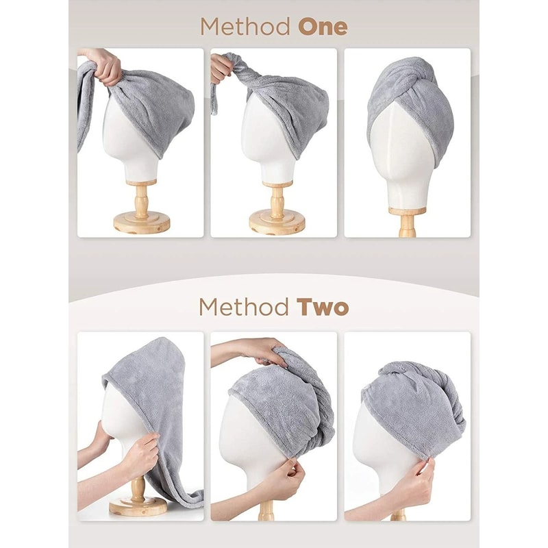 QuickDrying Towel Bath Hat Coral Fleece Shower Cap With Portable Elastic Band For Convenience 2