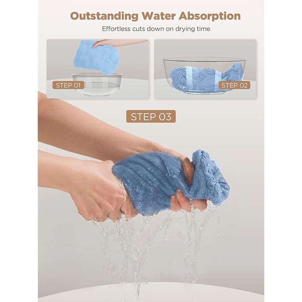 QuickDrying Towel Bath Hat Coral Fleece Shower Cap With Portable Elastic Band For Convenience 4