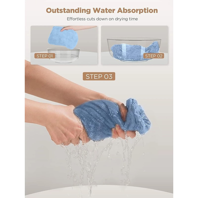 QuickDrying Towel Bath Hat Coral Fleece Shower Cap With Portable Elastic Band For Convenience 4