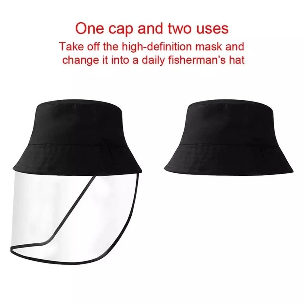 Windproof Fisherman Hat Protective Clear Full Face Antidust Saliva Shield 5