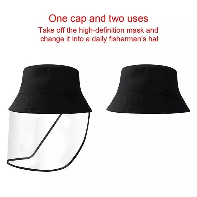 Windproof Fisherman Hat Protective Clear Full Face Antidust Saliva Shield 5