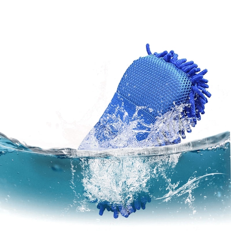 Microfiber Car Wash Towel Auto Hand Gloves Coral Sponge Cleaning Tool 1