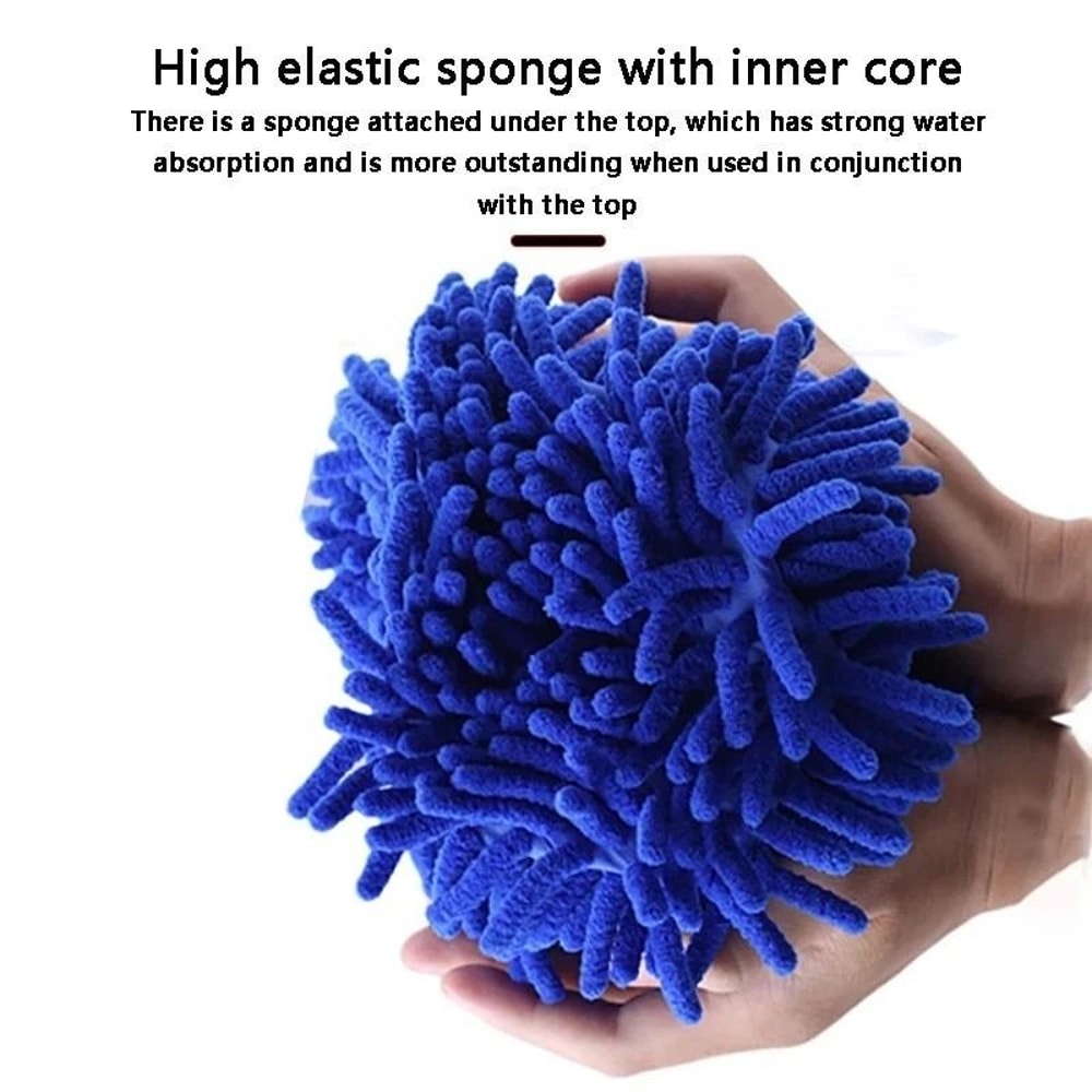 Microfiber Car Wash Towel Auto Hand Gloves Coral Sponge Cleaning Tool 5