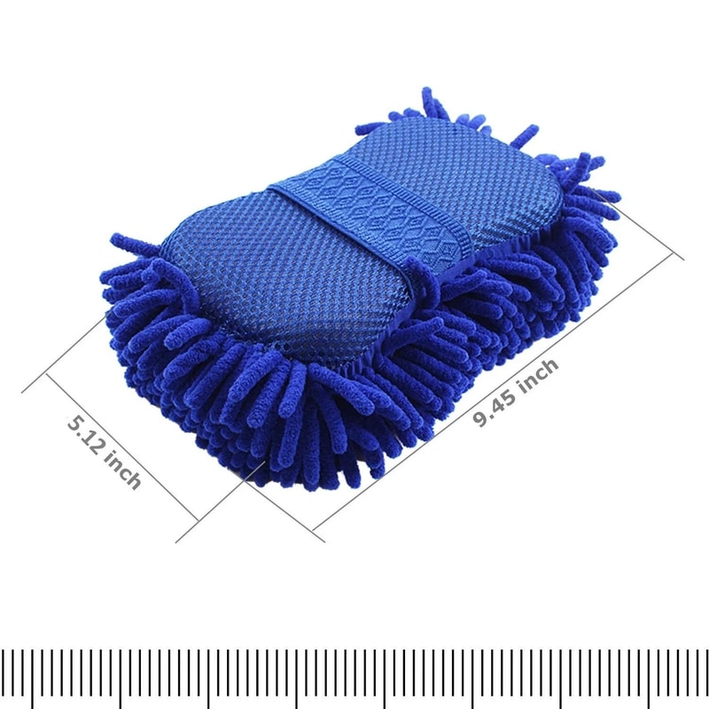 Microfiber Car Wash Towel Auto Hand Gloves Coral Sponge Cleaning Tool 8