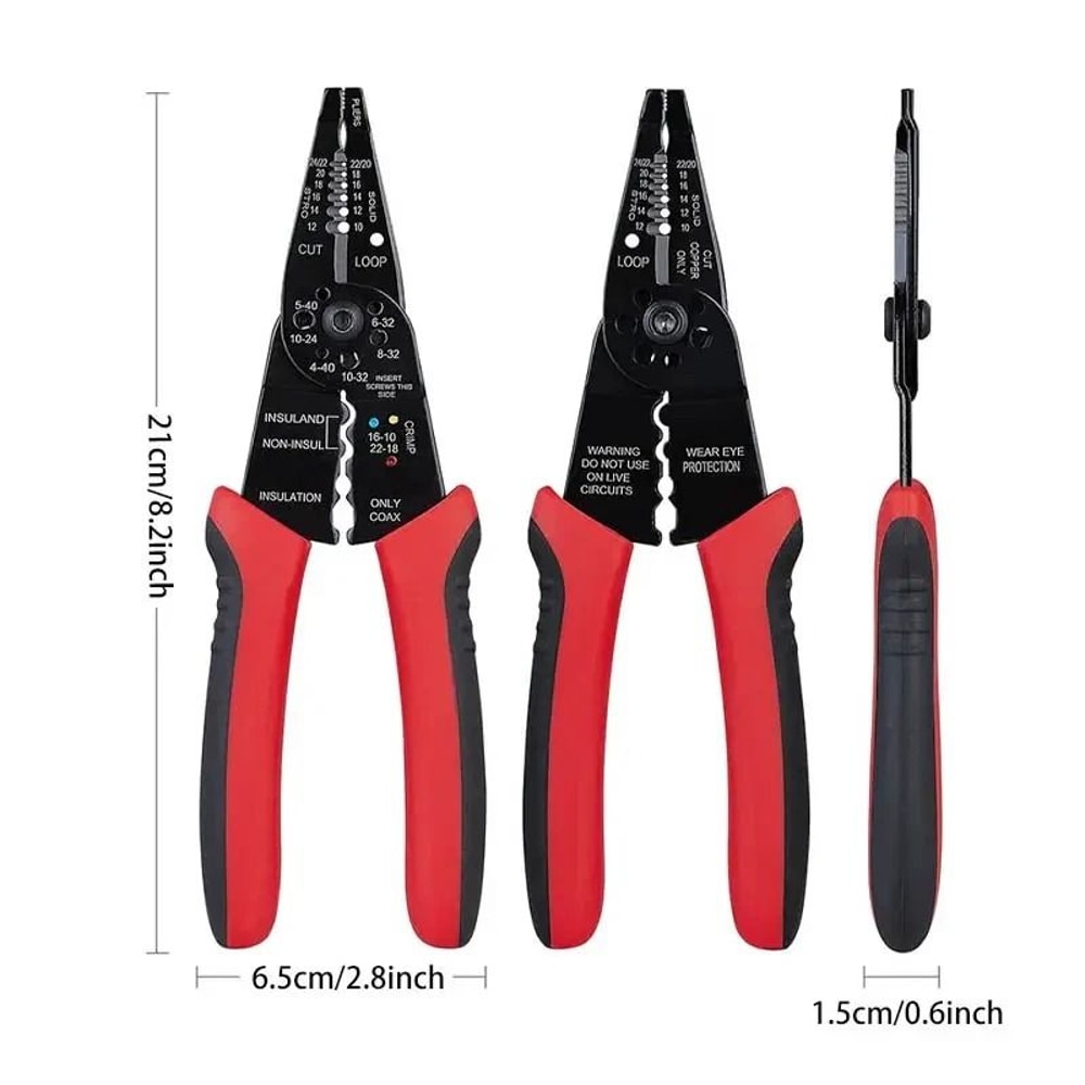 MultiTool Pliers For Wire Cable Screws Stripping Crimping Cutting Snipping 5