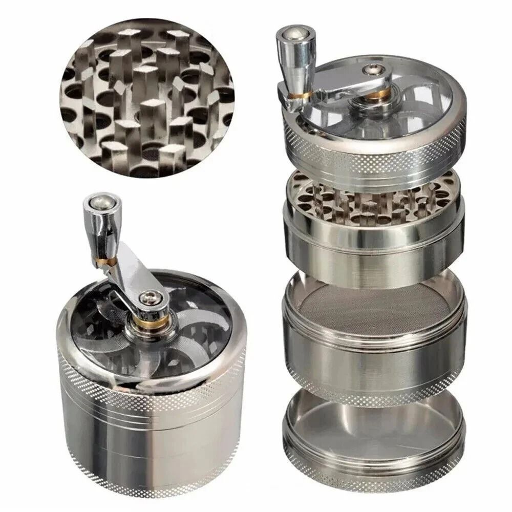 Metal Herb Tobacco Grinder Spice Hand Muller With Crusher Handle 3