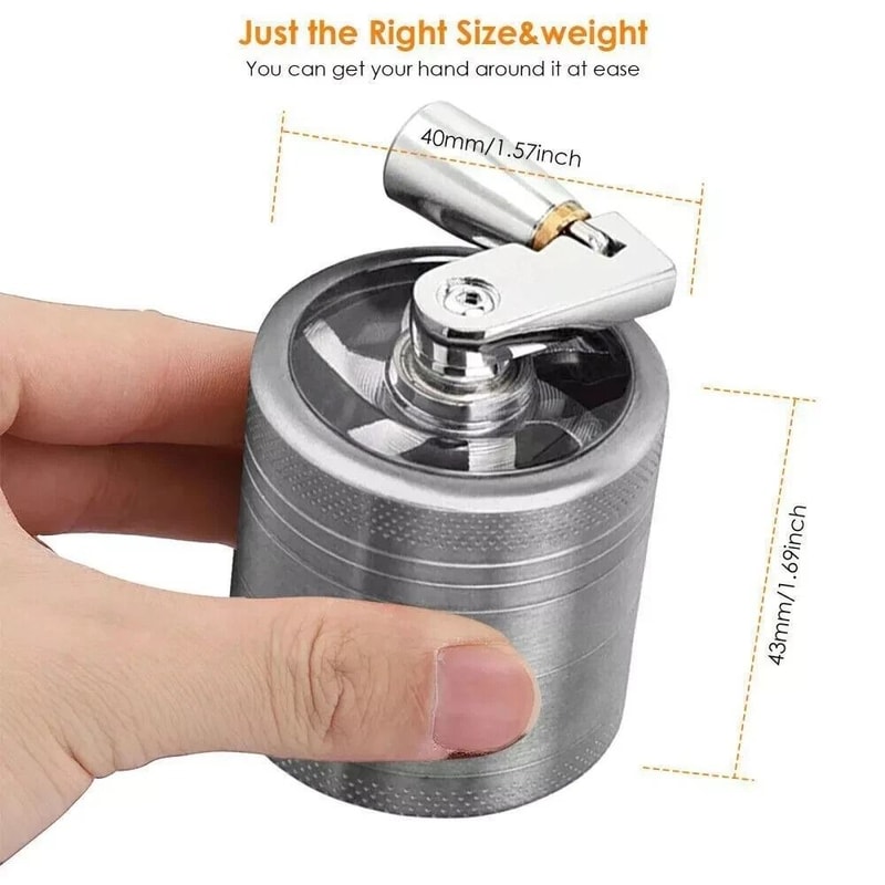 Metal Herb Tobacco Grinder Spice Hand Muller With Crusher Handle 4