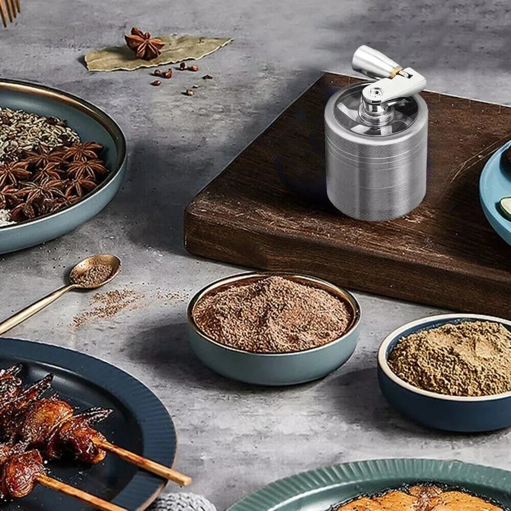 Metal Herb Tobacco Grinder Spice Hand Muller With Crusher Handle 5