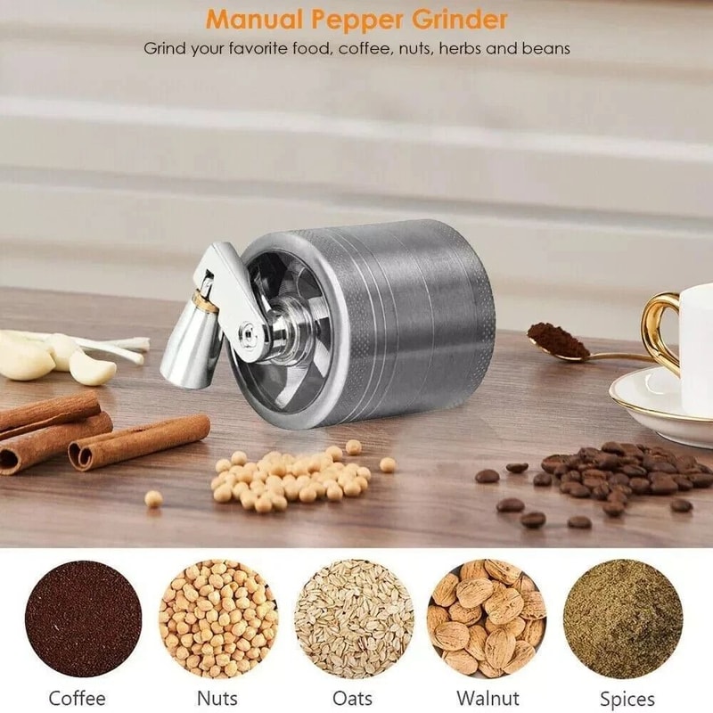 Metal Herb Tobacco Grinder Spice Hand Muller With Crusher Handle 6
