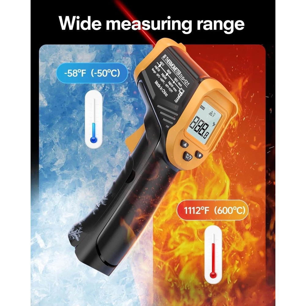 Digital Temperature Tester Infrared Laser Thermometer Gun NonContact 6
