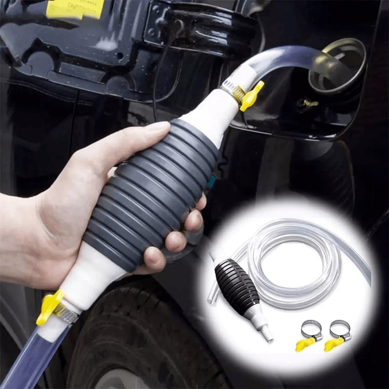 Manual Car Fuel Transfer Pump Portable Hand Siphon Pump For Gasoline Petrol 5