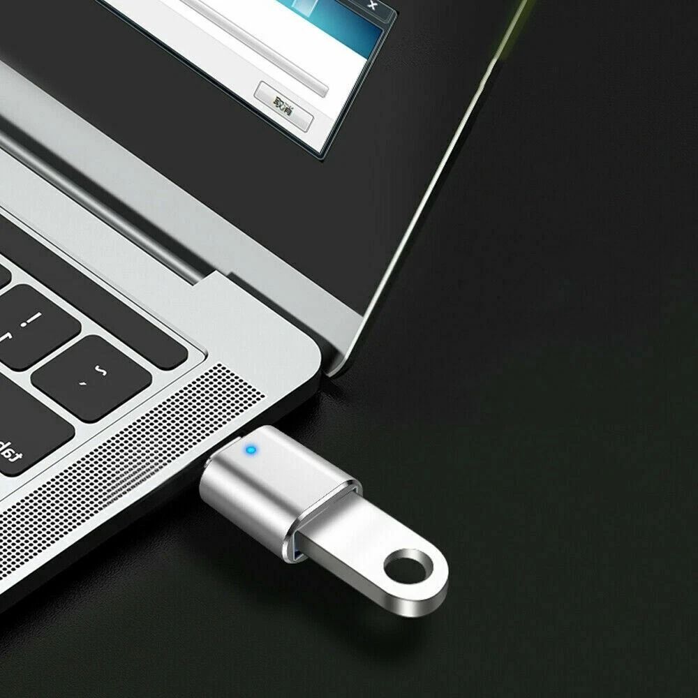 USBC Male To USB A Female Adapter Converter For OTG Type C Android Phones With LED 7