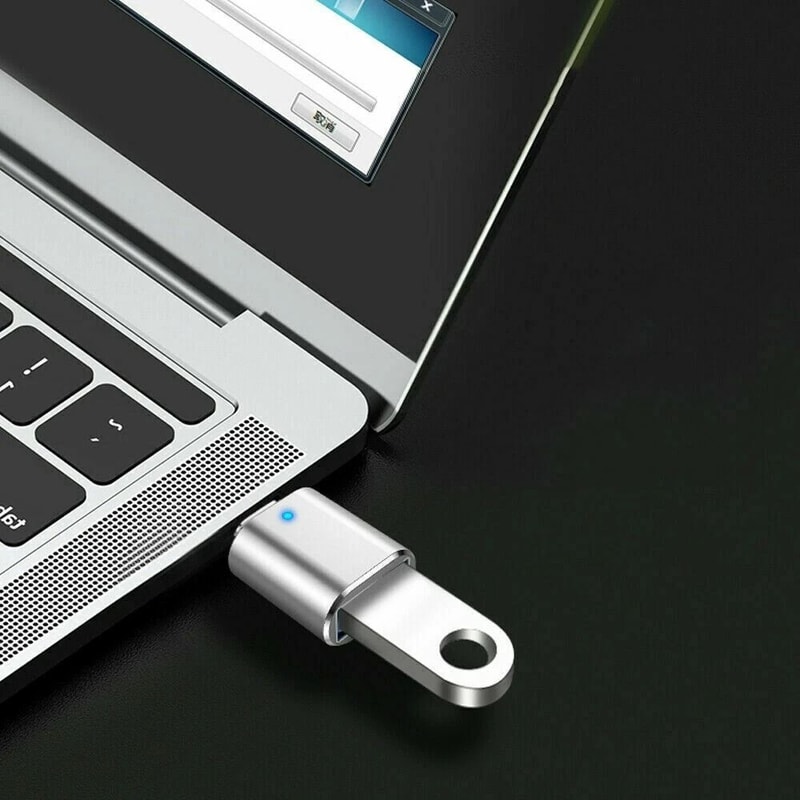 USBC Male To USB A Female Adapter Converter For OTG Type C Android Phones With LED 7