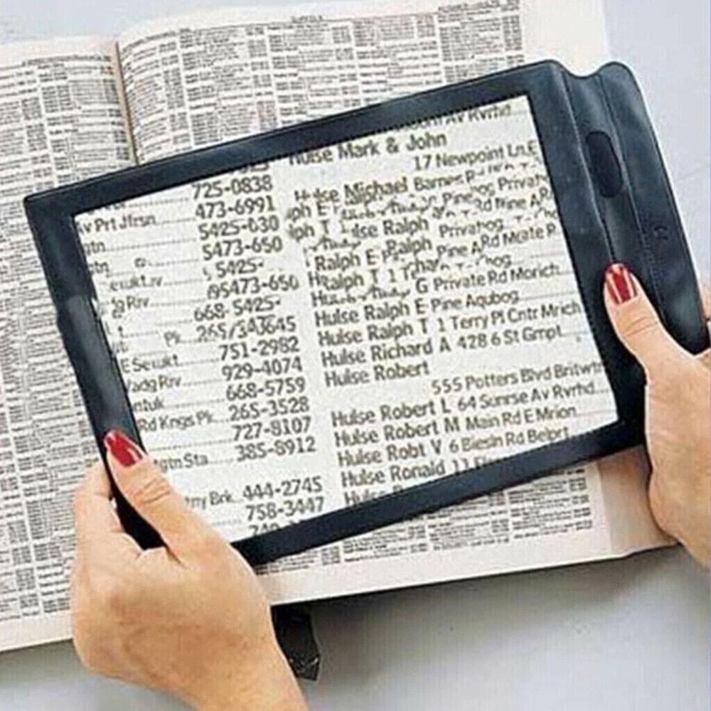 Large Full Page Magnifier 4x Magnifying Glass Reading Aid For Books Text 3