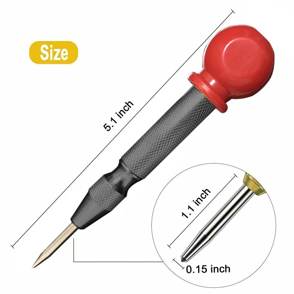 Automatic Center Punch Durable Hardened Steel Tip For Accurate Marking 9