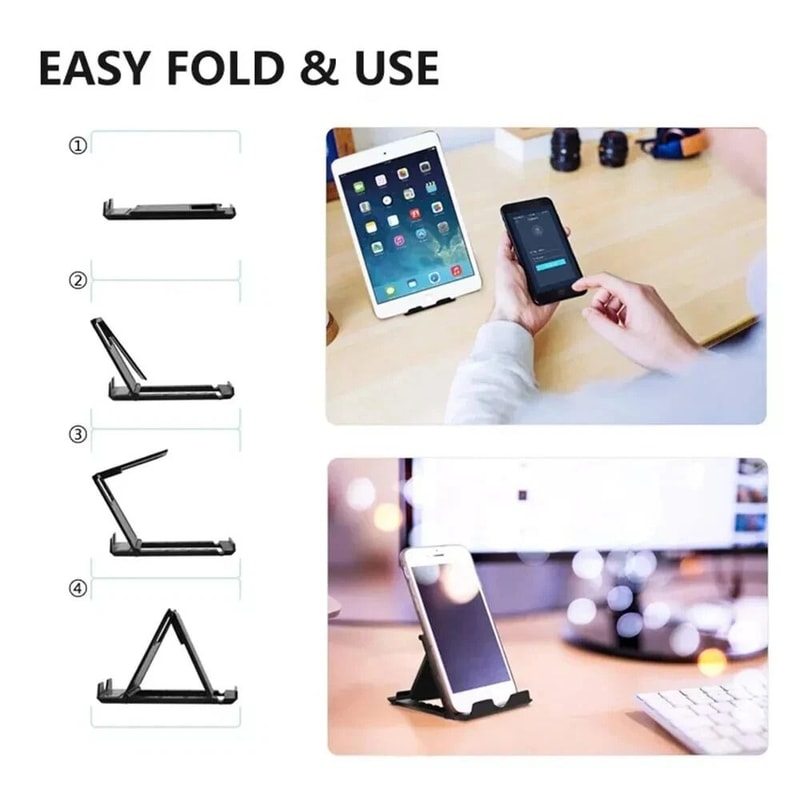 New Foldable Desk Stand Holder For Cell Phones And Tablets Adjustable Mount Cradle 9