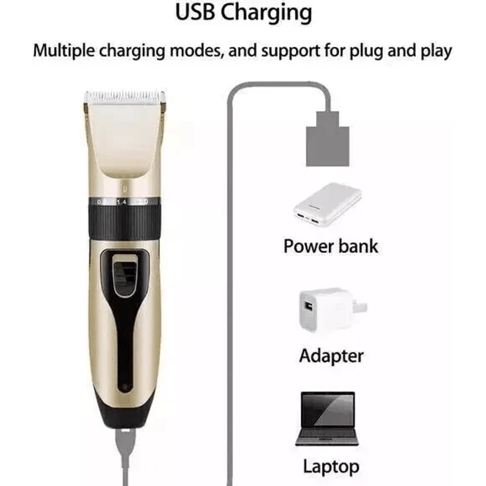 Rechargeable Dog Cat Grooming Kit Cordless Electric Hair Clipper Trimmer Set For Professional Groom 2