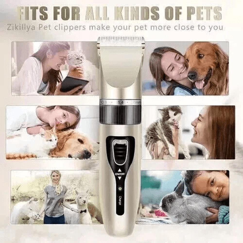 Rechargeable Dog Cat Grooming Kit Cordless Electric Hair Clipper Trimmer Set For Professional Groom 10