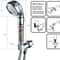 Handheld Shower Head With 3 Settings High Pressure Shower Spray Adjustable 2