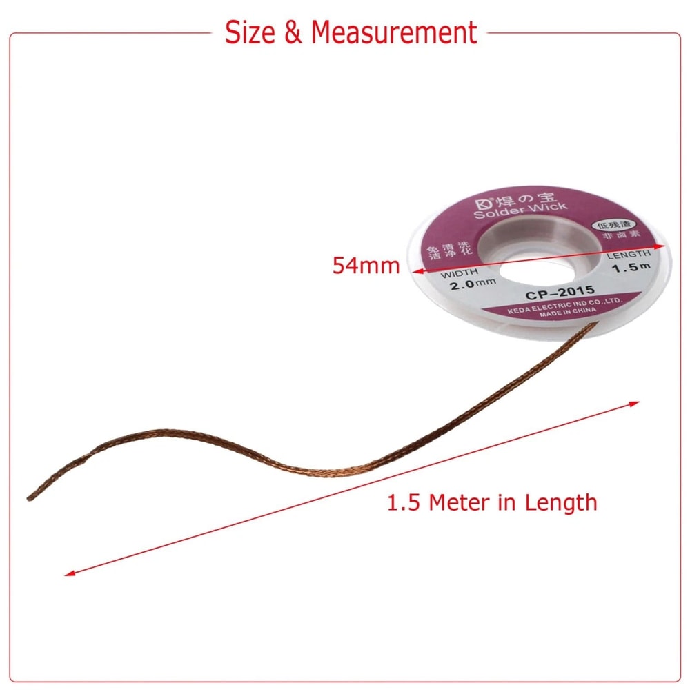 Solder Remover Spool Desoldering Braid Copper Wick For Electronics 4