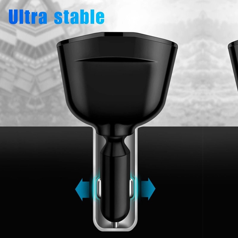 Dual USB Charger Power Adapter LED 2 Way Car Cigarette Lighter Socket Splitter 3