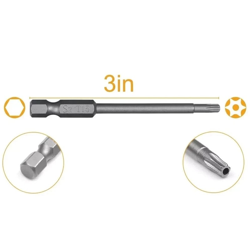 Torx Screwdriver Bit Set T6 T40 Magnetic Head Security Tamper Proof Star Tool For Precision Repairs 6