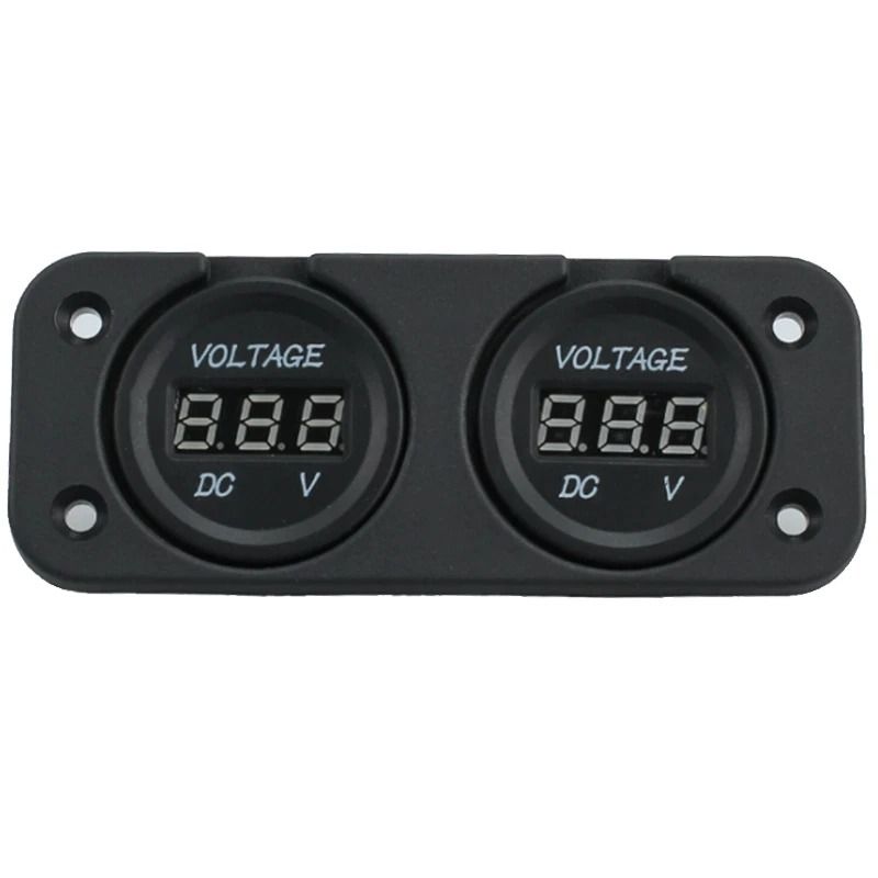 LED Digital Volt Meter Car Dual Battery RED Display Boat Voltage Marine Gauge For Vehicles 4
