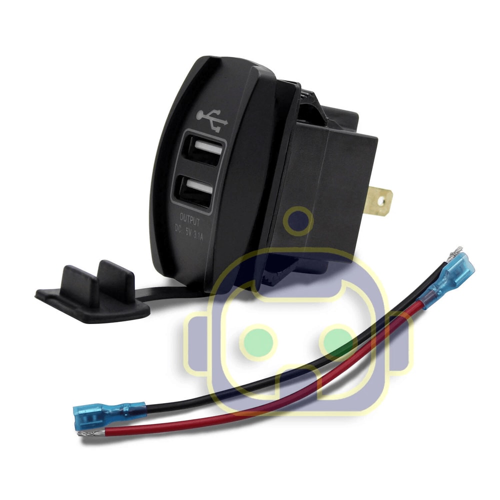 Carling ARB Rocker Switch Dual USB Power Charger Blue LED Light Car Boat Marine Power 8