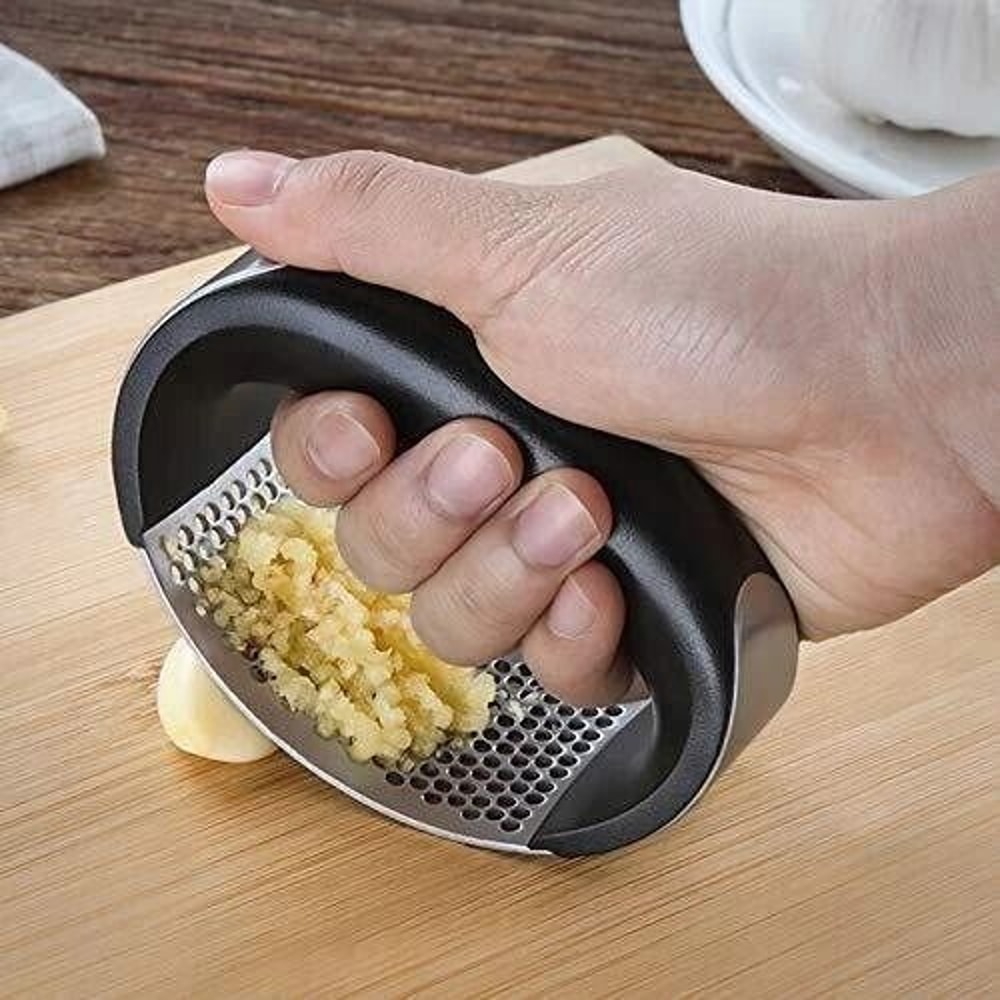 Crusher Mincer Chopper Garlic Press Stainless Steel Peeler Squeeze Ginger Cutter 4