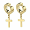 Stainless Steel Cross Clip Earrings NonPiercing Dangle Hoop Men Women New Stylish Accessory 3